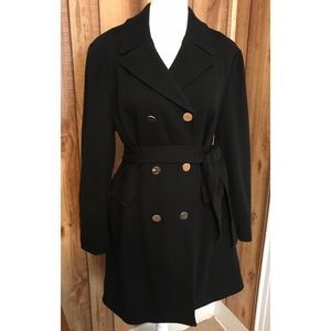 Black I.N.C. Ponte Trench Coat